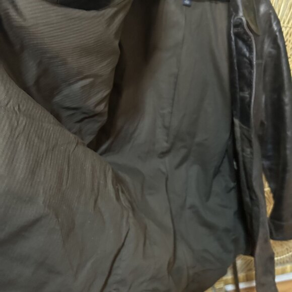 Banana Republic Men’s Brown Genuine Leather Coat Jacket Size Large - Picture 7 of 11